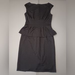 American Living Ralph Lauren Women 6 Black Sleeveless Peblem Midi Dress Textured